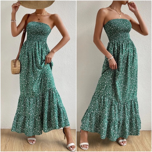 Dresses & Skirts - 018 Boho Floral Print Maxi Dress